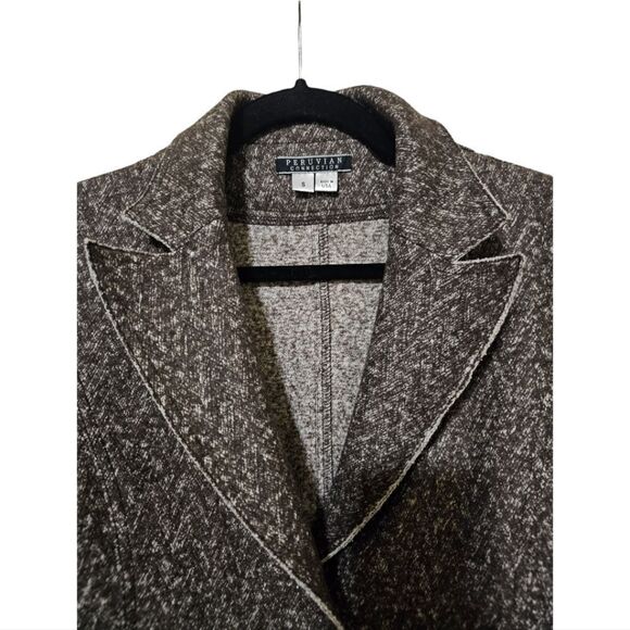 SOLD!! PERUVIAN CONNECTION Biella Cropped Wool Blend Jacket Blazer - Size Small - Picture 4 of 10